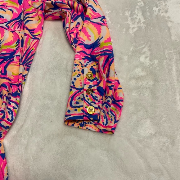 Lilly Pulitzer 3/4 Sleeve Shift Dress Pima Cotton Shells Pink - Picture 10 of 12